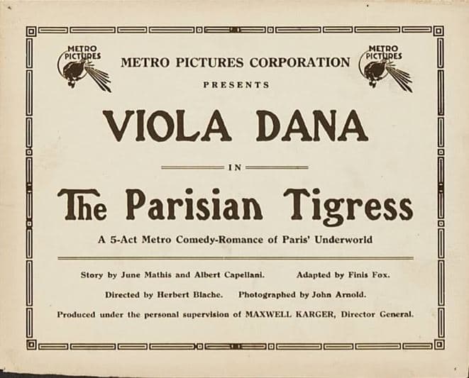 The Parisian Tigress