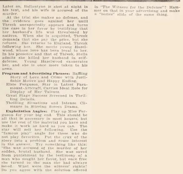 The Witness for the Defense