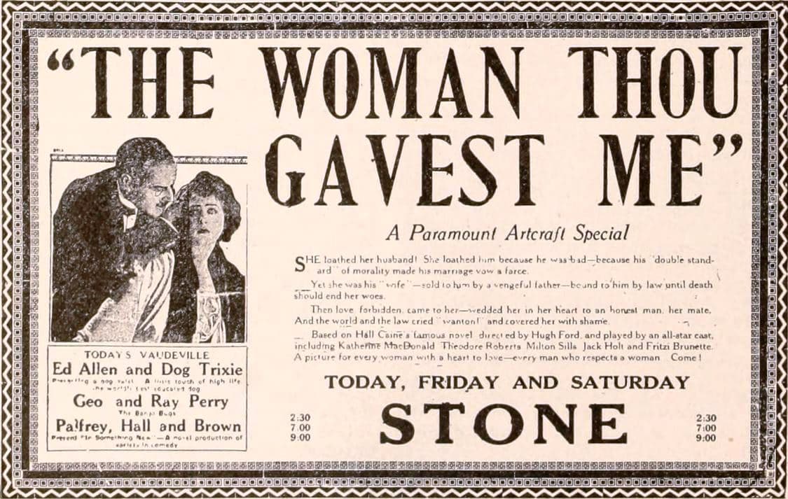 The Woman Thou Gavest Me