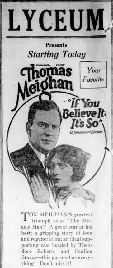 If You Believe It, It's So