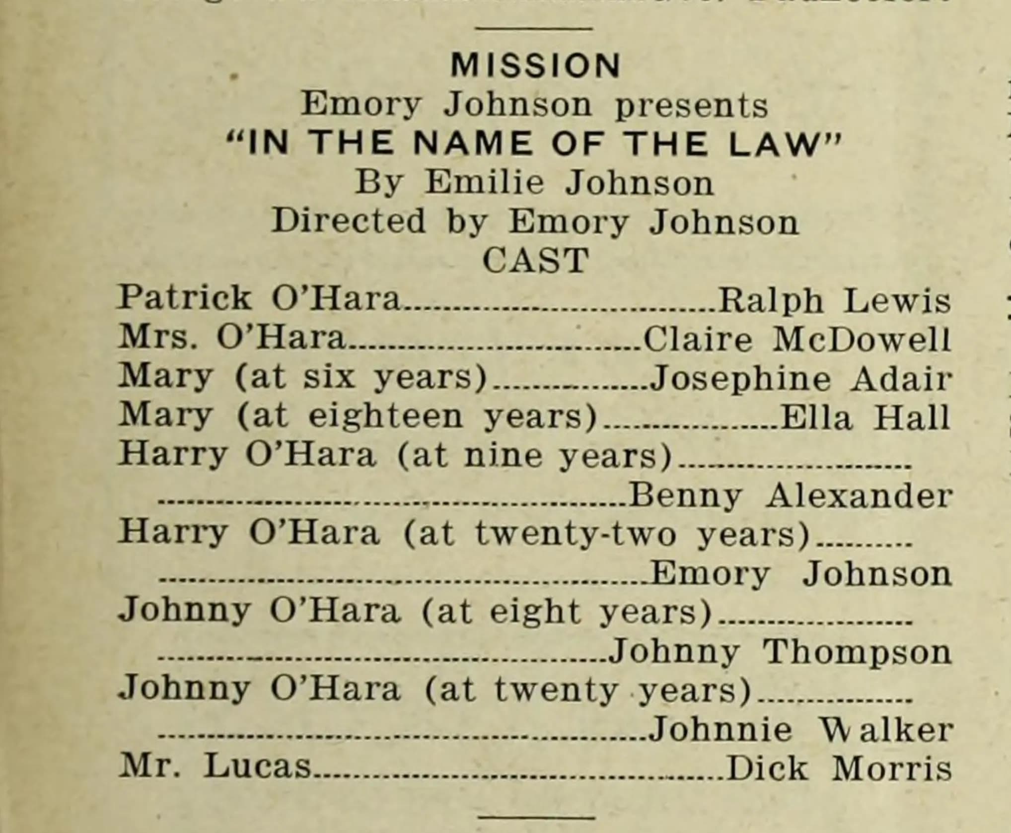 In the Name of the Law