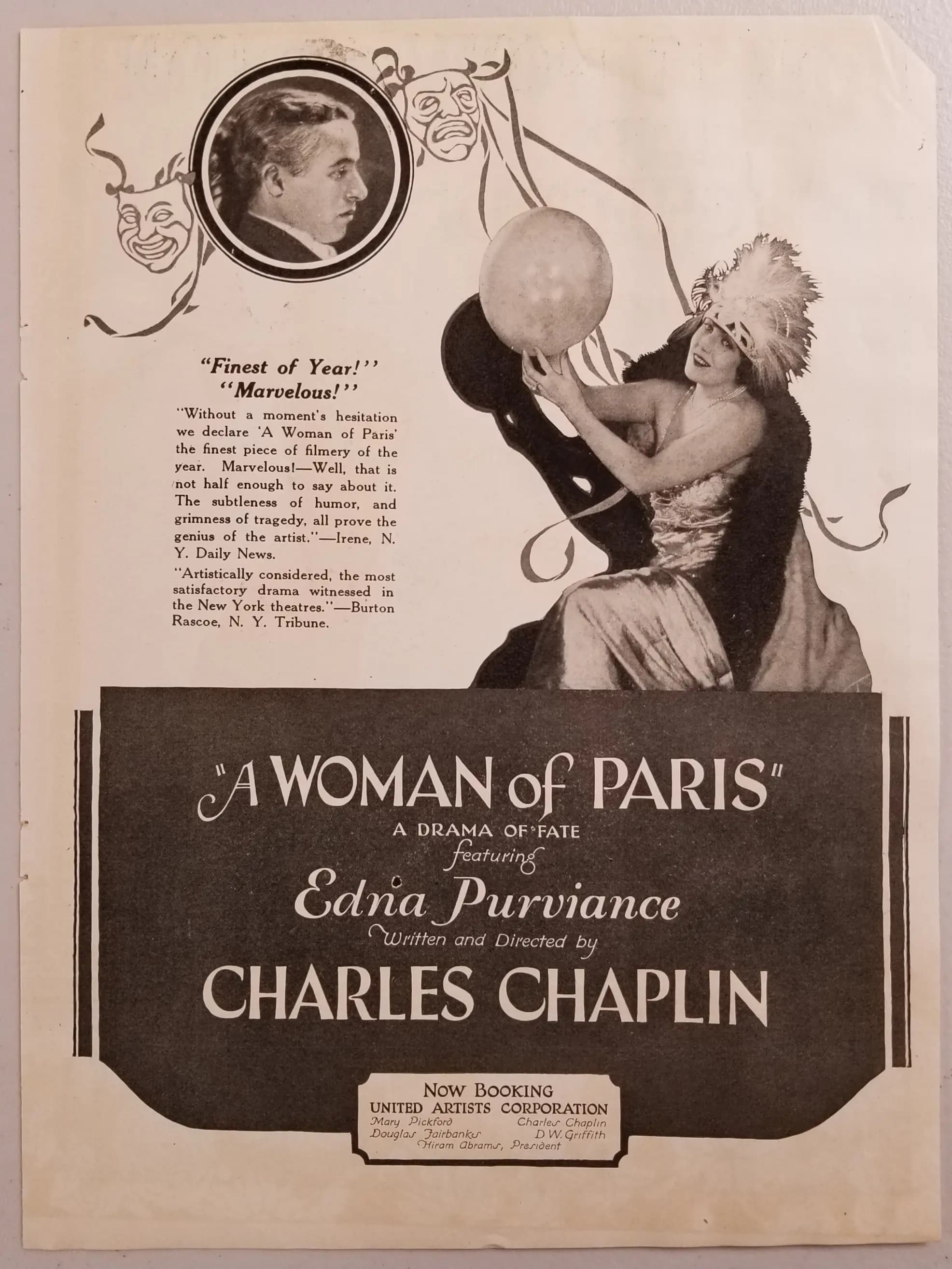 A Woman of Paris: A Drama of Fate