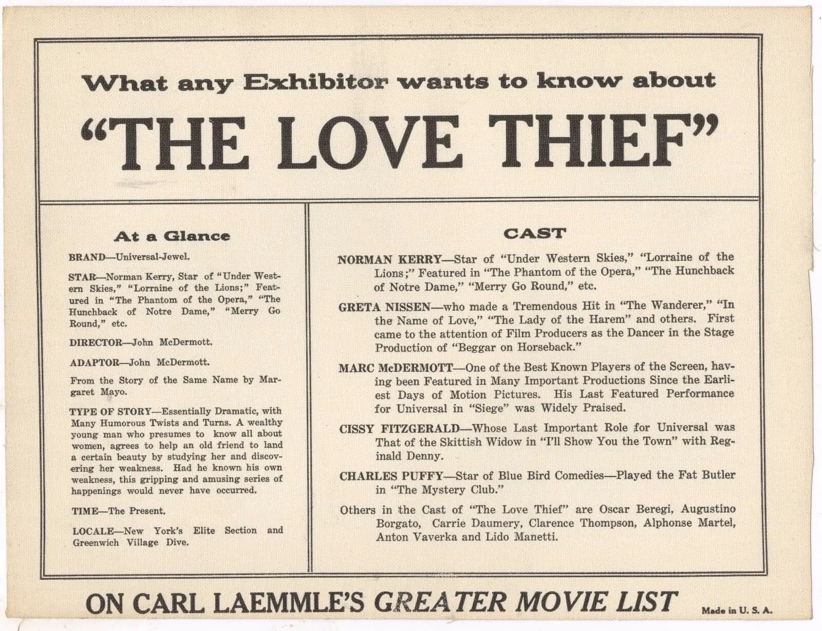 The Love Thief photo