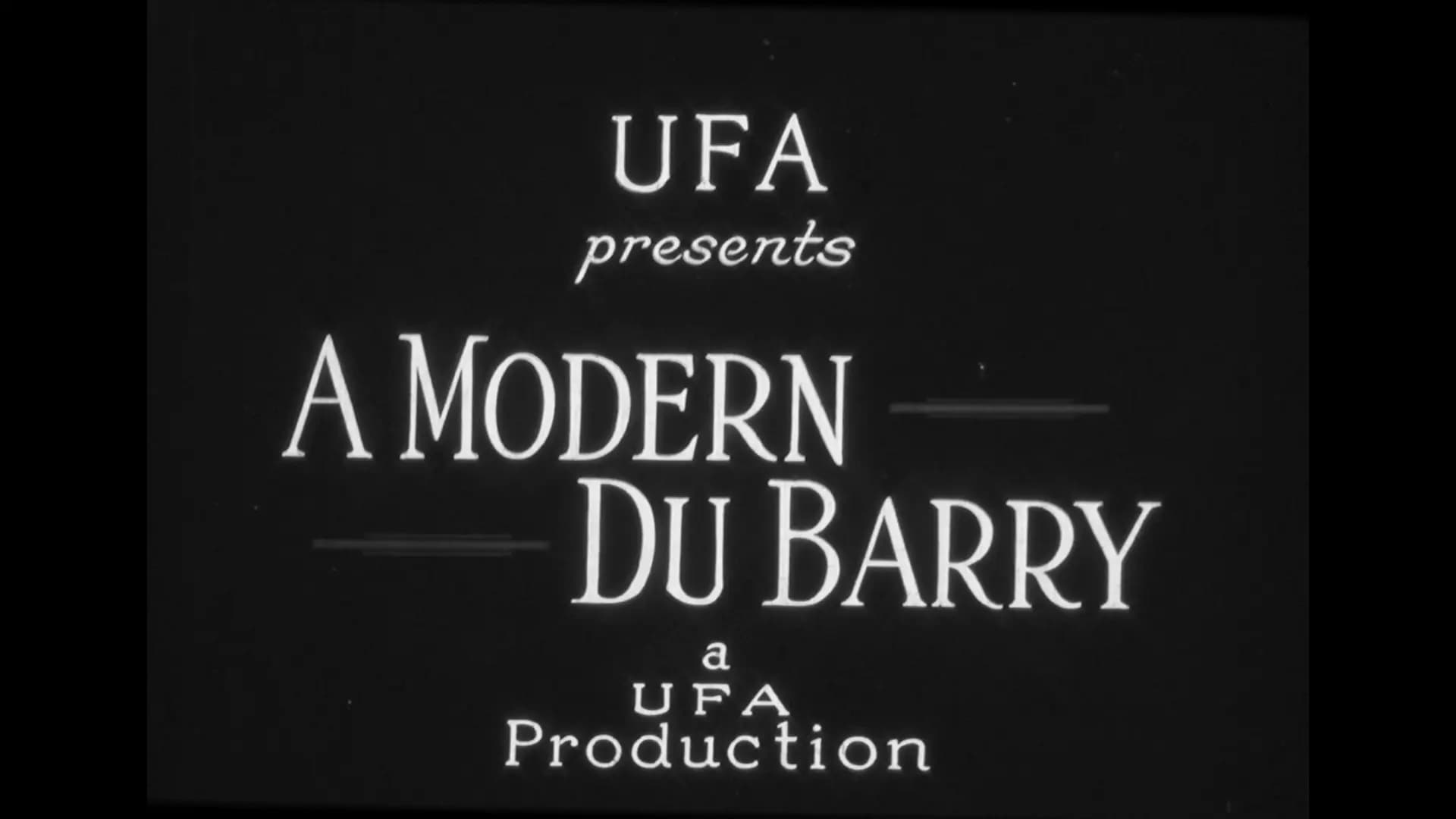 A Modern Du Barry
