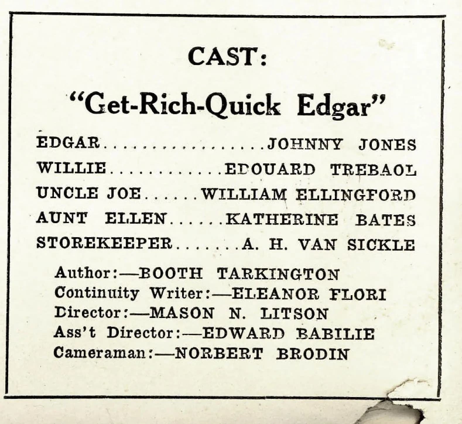 Get-Rich-Quick Edgar