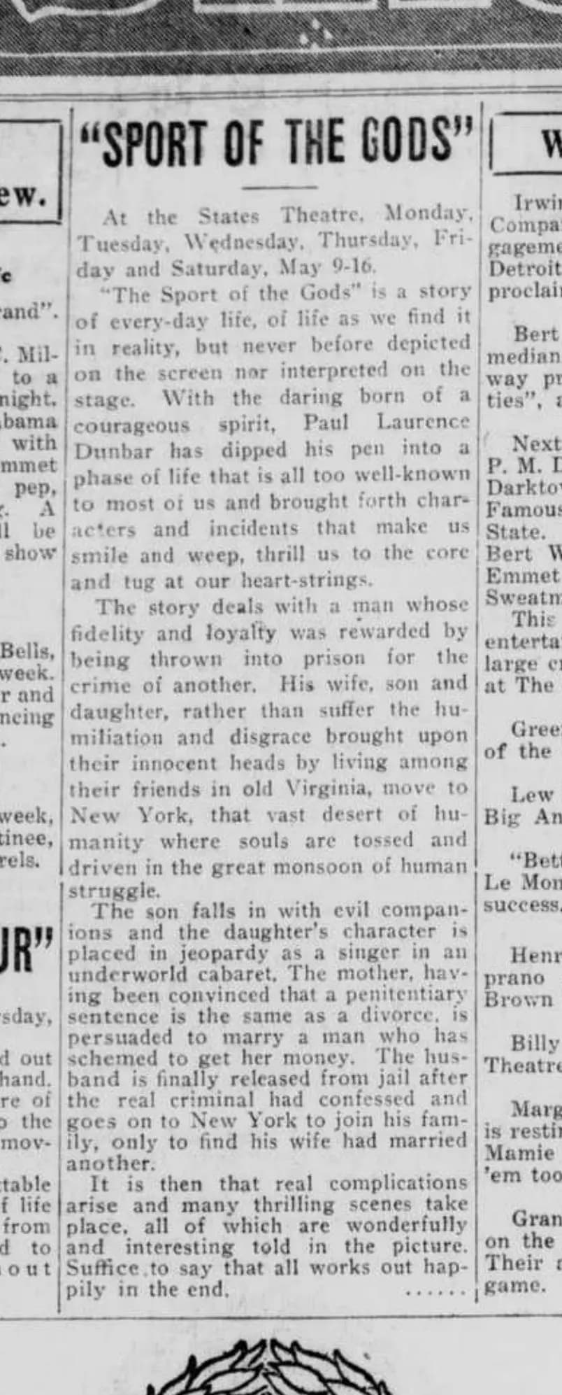 The Sport of the Gods