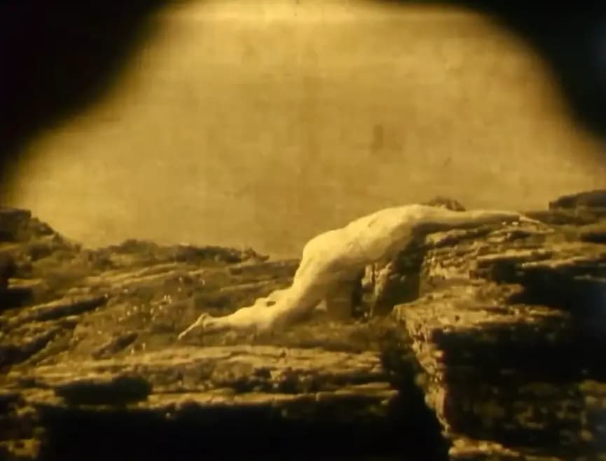 Nude Woman by Waterfall photo