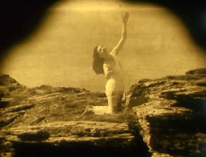 Nude Woman by Waterfall photo