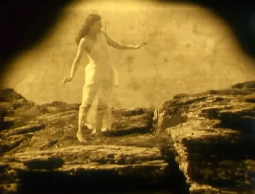 Nude Woman by Waterfall photo