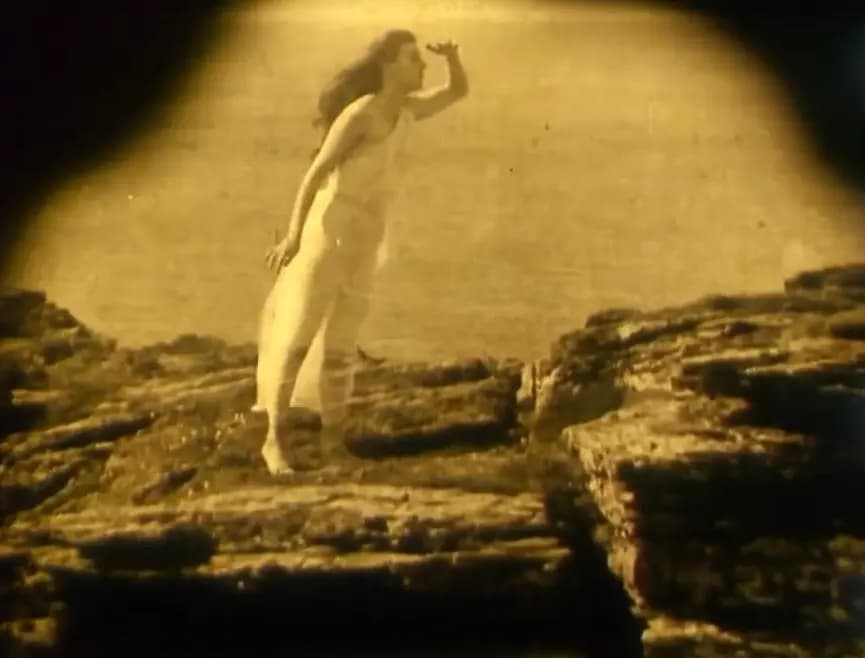 Nude Woman by Waterfall photo