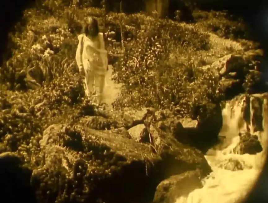 Nude Woman by Waterfall photo