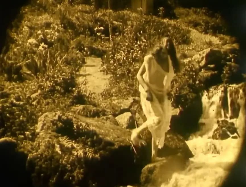 Nude Woman by Waterfall photo