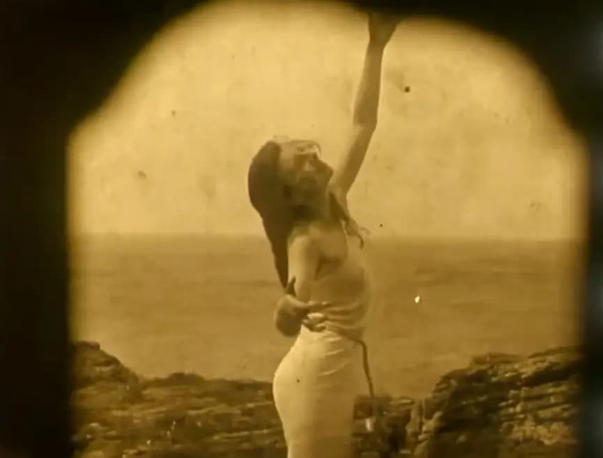 Nude Woman by Waterfall