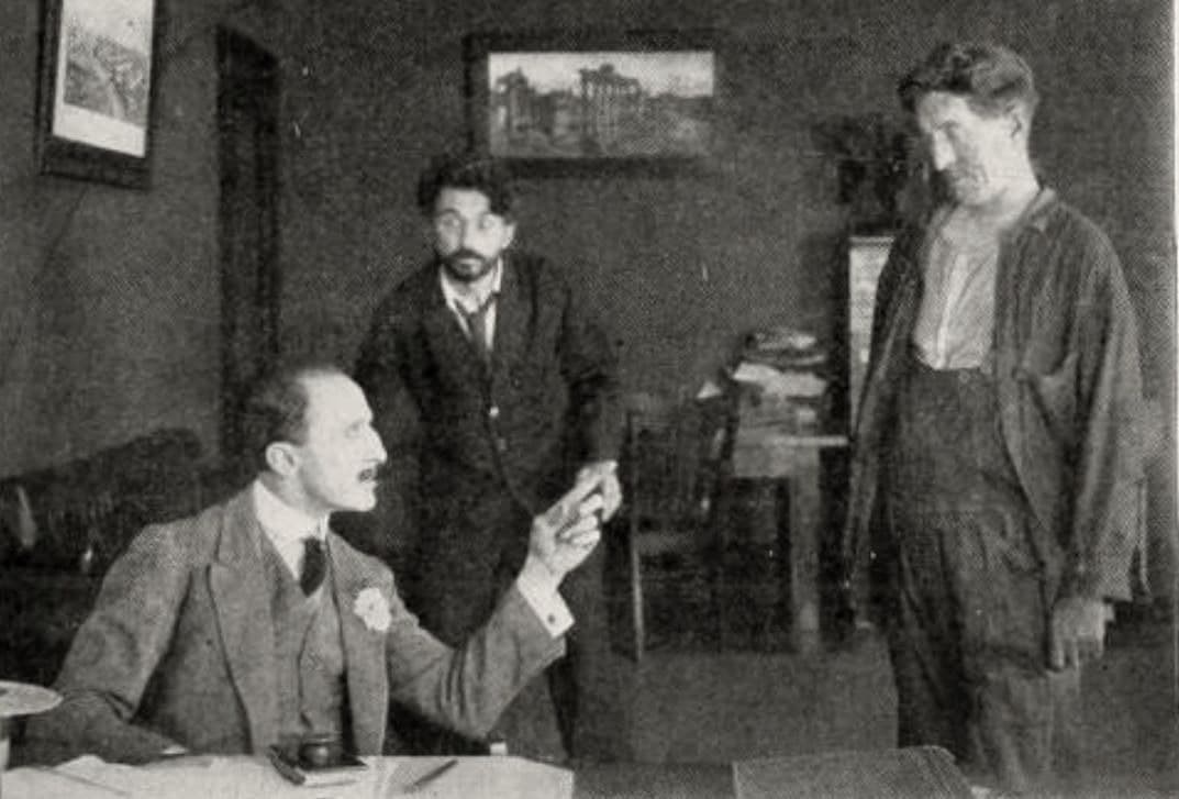 Via Wireless (1915) film backdrop