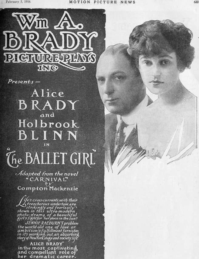 The Ballet Girl (1916) film backdrop
