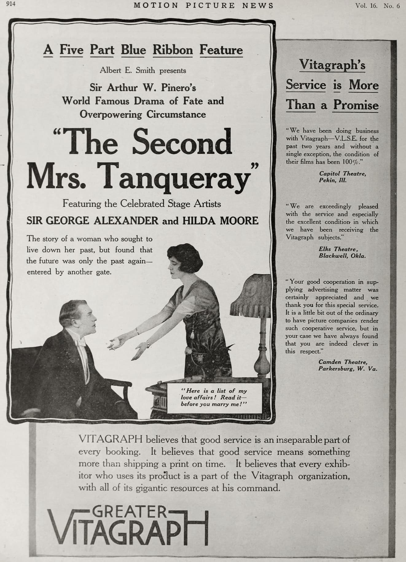 The Second Mrs. Tanqueray poster