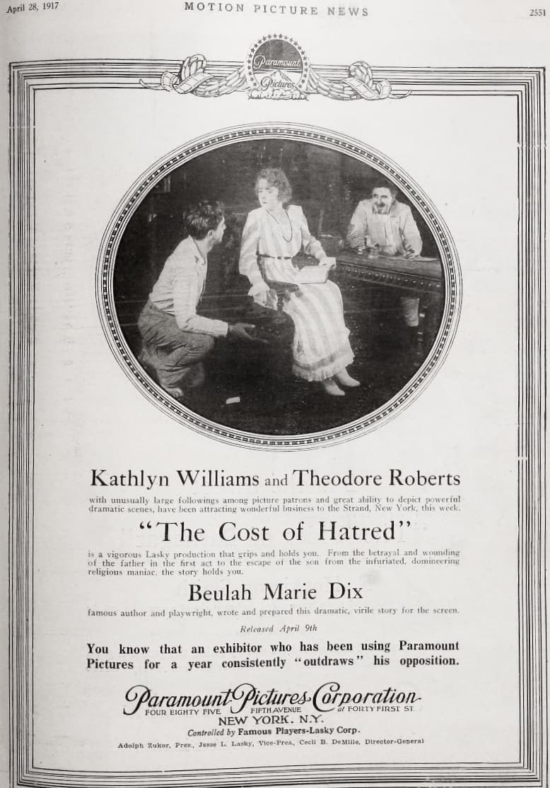 The Cost of Hatred poster