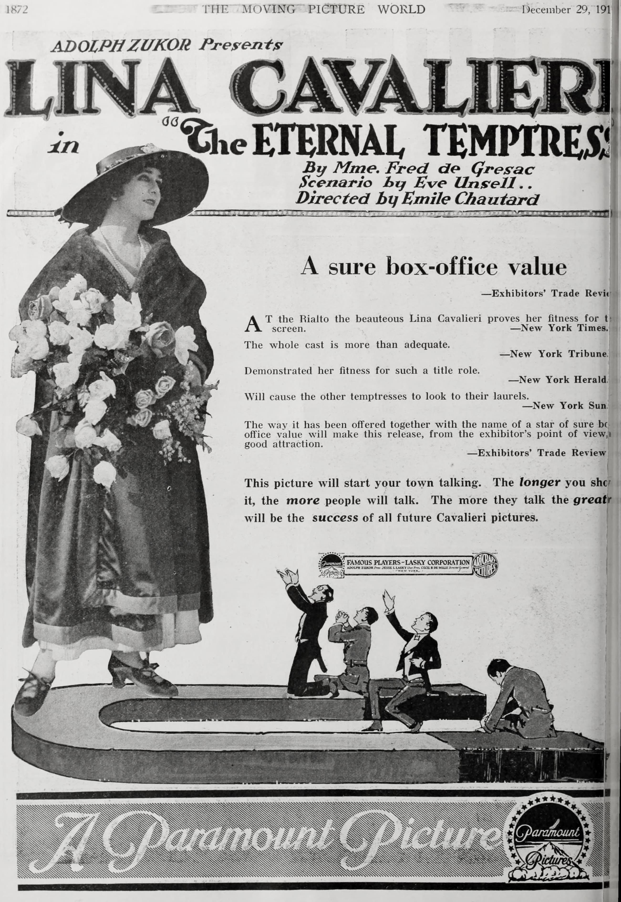 The Eternal Temptress (1917) film backdrop