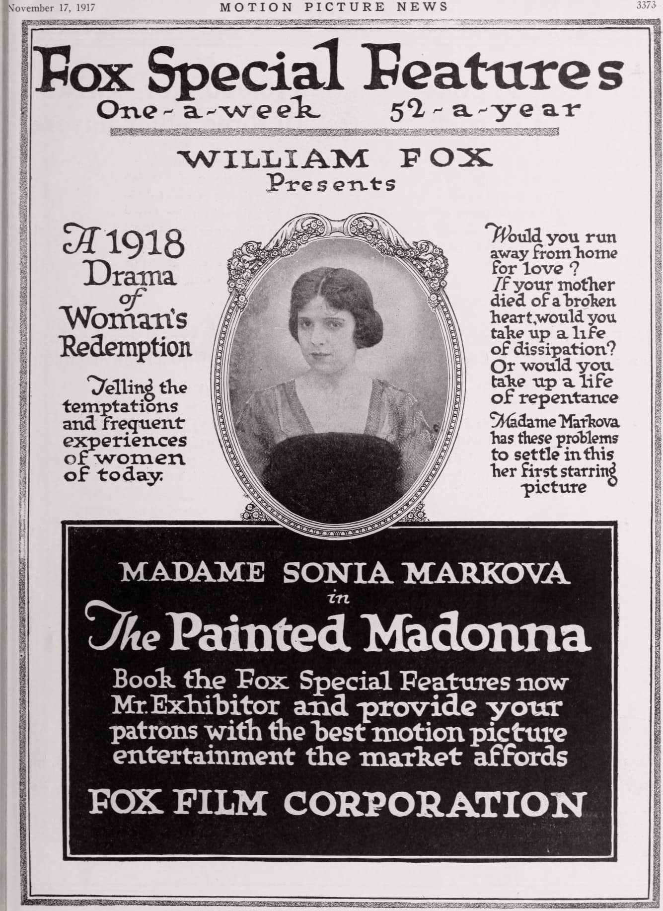 The Painted Madonna (1917) film backdrop
