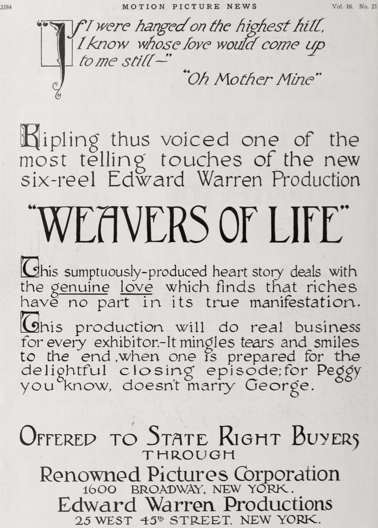 The Weavers of Life poster – Cult Cinema