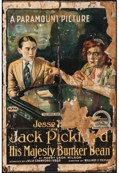 His Majesty, Bunker Bean poster