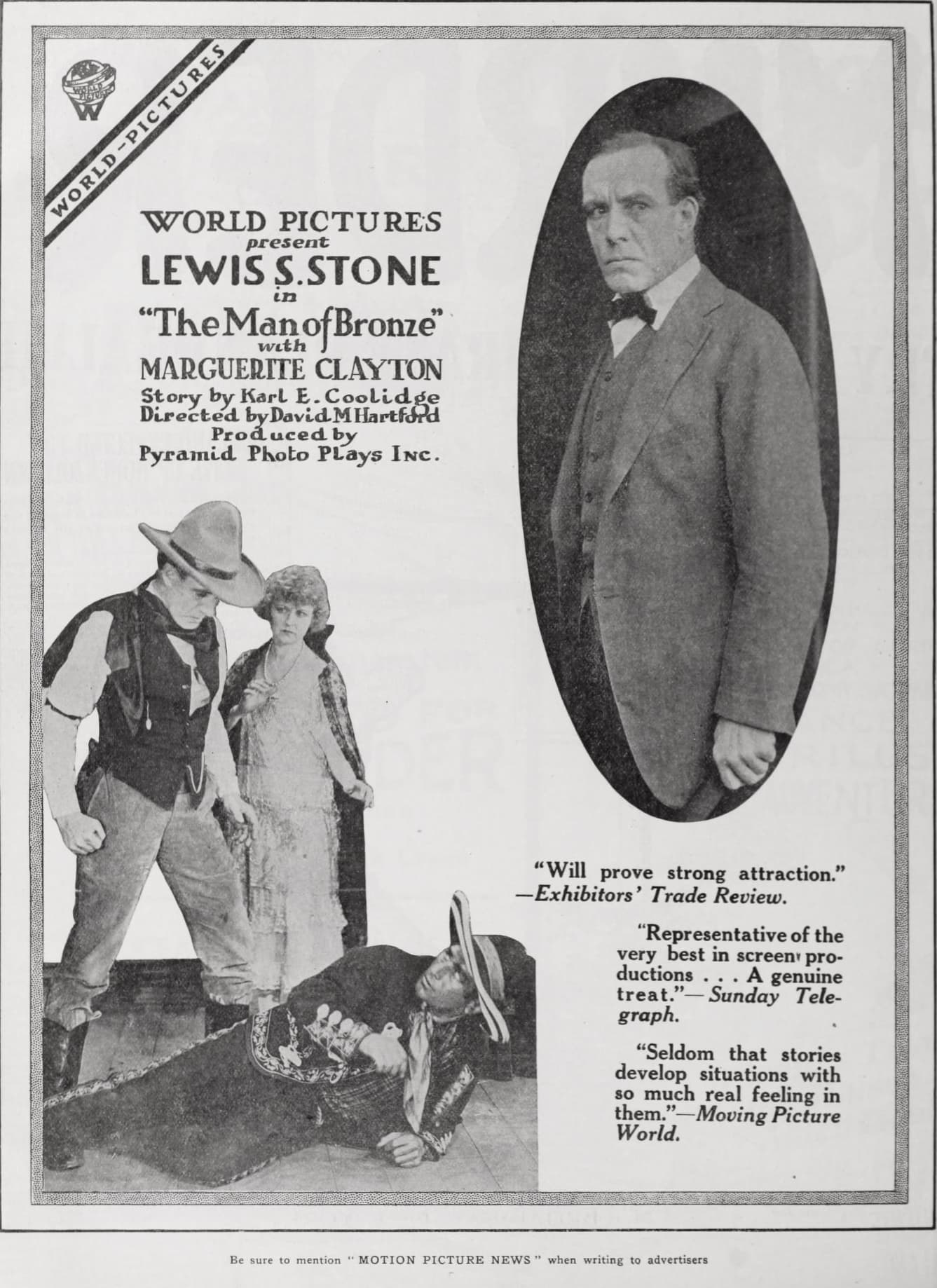 The Man of Bronze (1918) film backdrop