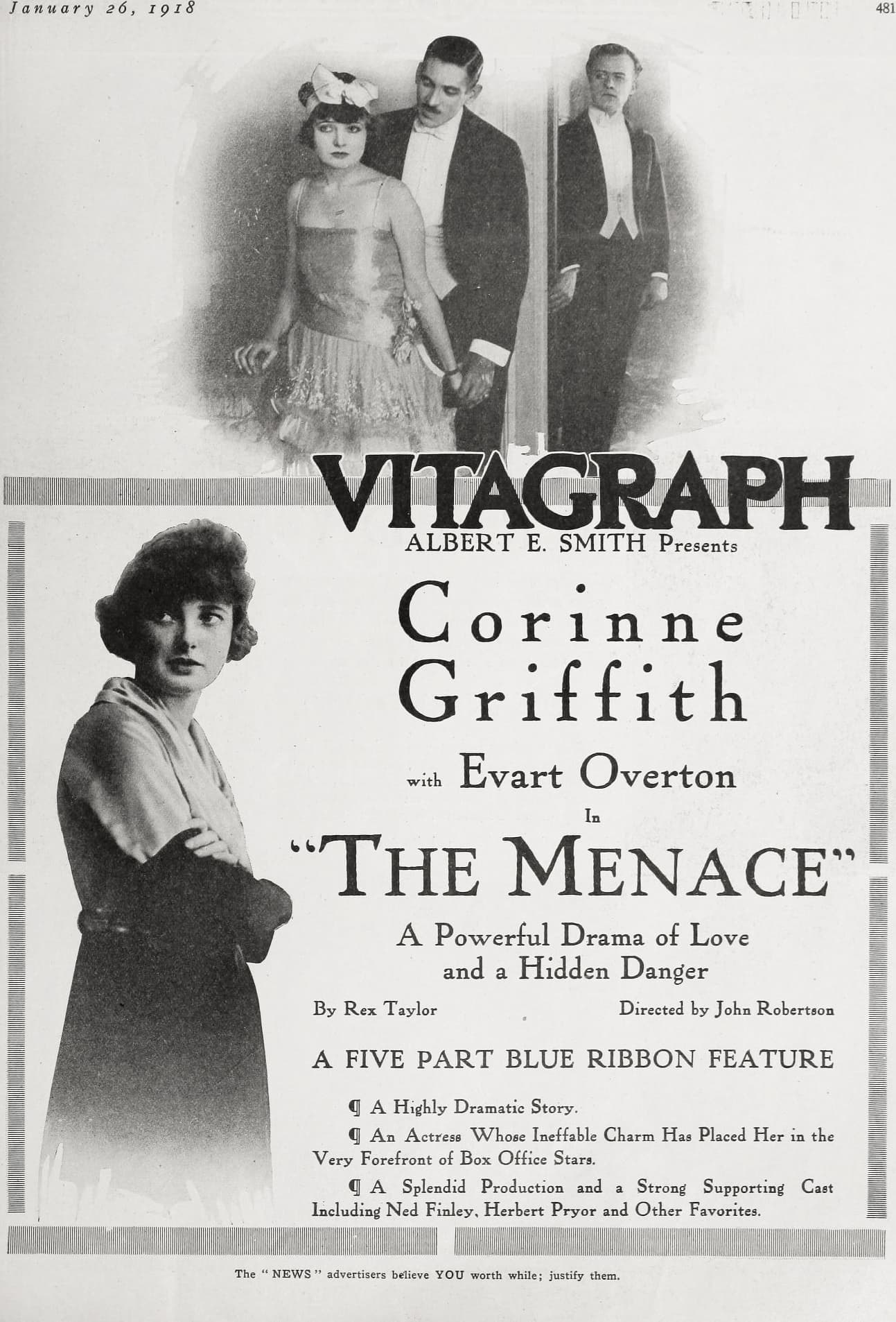 The Menace (1918) film backdrop