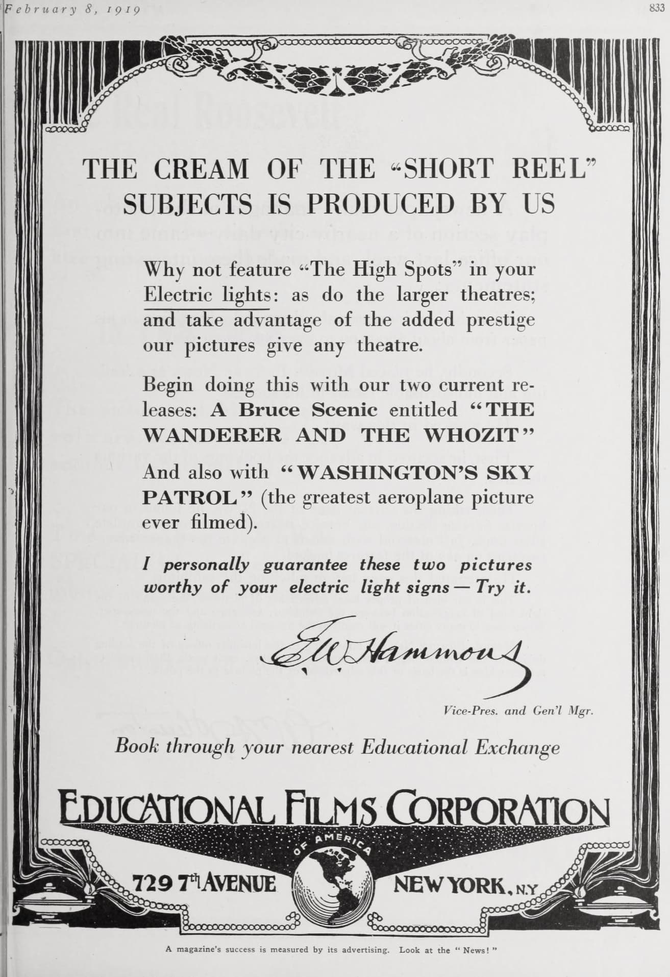 The Wanderer and the Whoozitt (1918) film backdrop