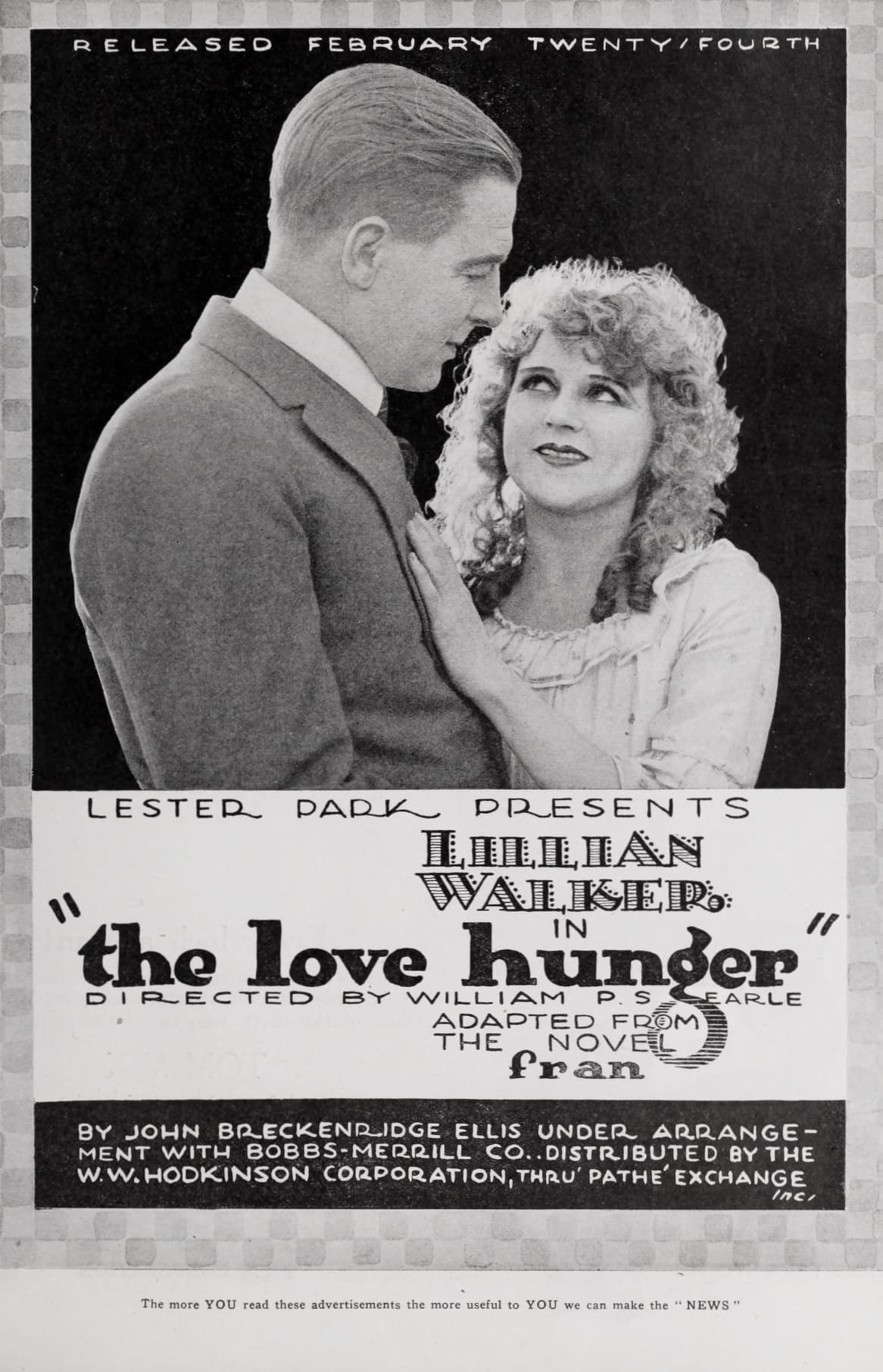 The Love Hunger (1919) film backdrop
