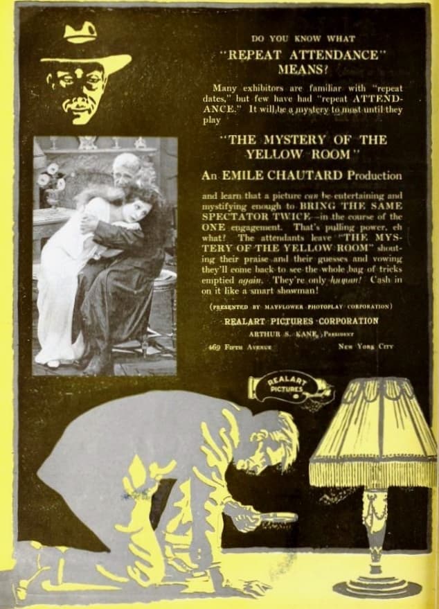 The Mystery of the Yellow Room (1919) film backdrop