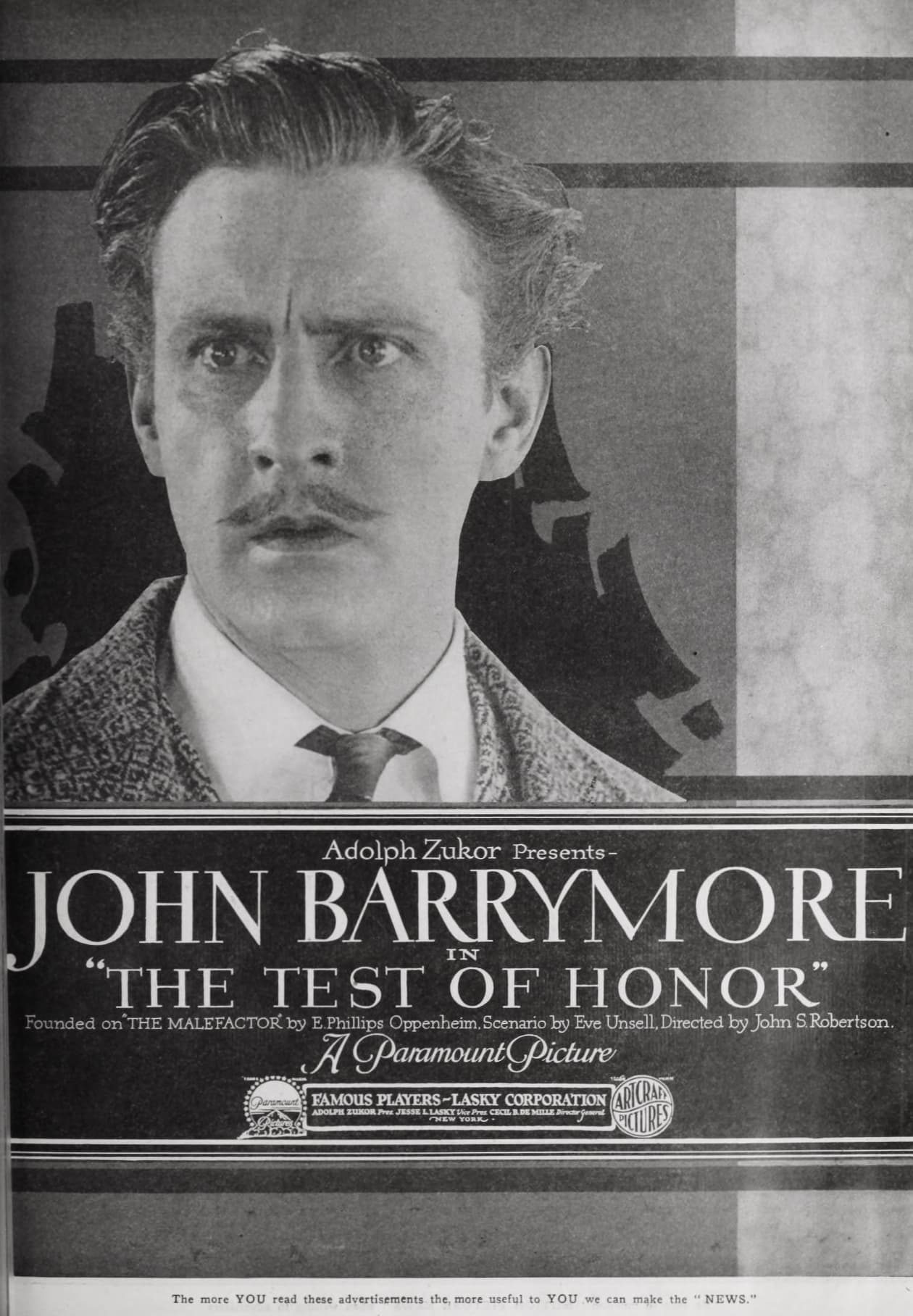 The Test of Honor (1919) film backdrop