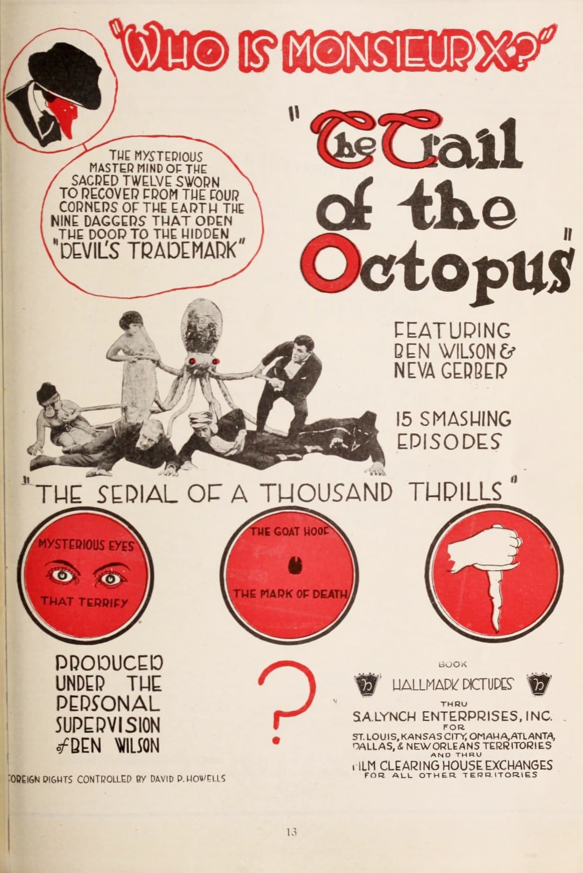 The Trail of the Octopus (1919) film backdrop