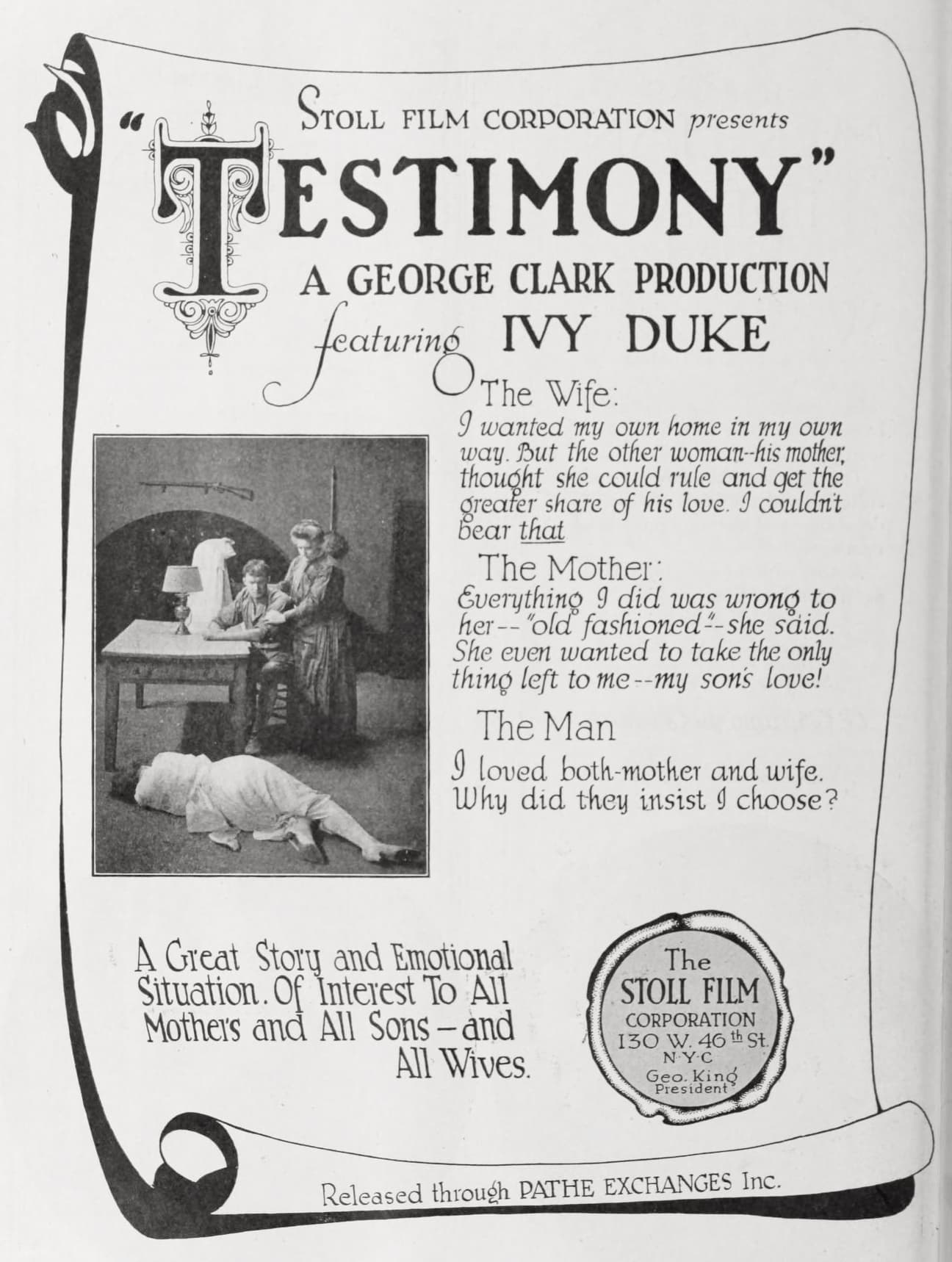 Testimony poster – Cult Cinema