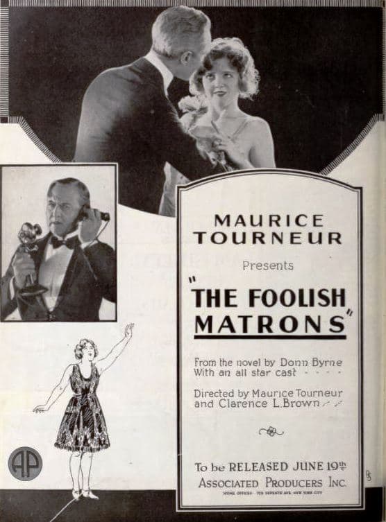 The Foolish Matrons (1921) film backdrop