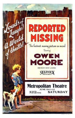 Reported Missing poster – Cult Cinema