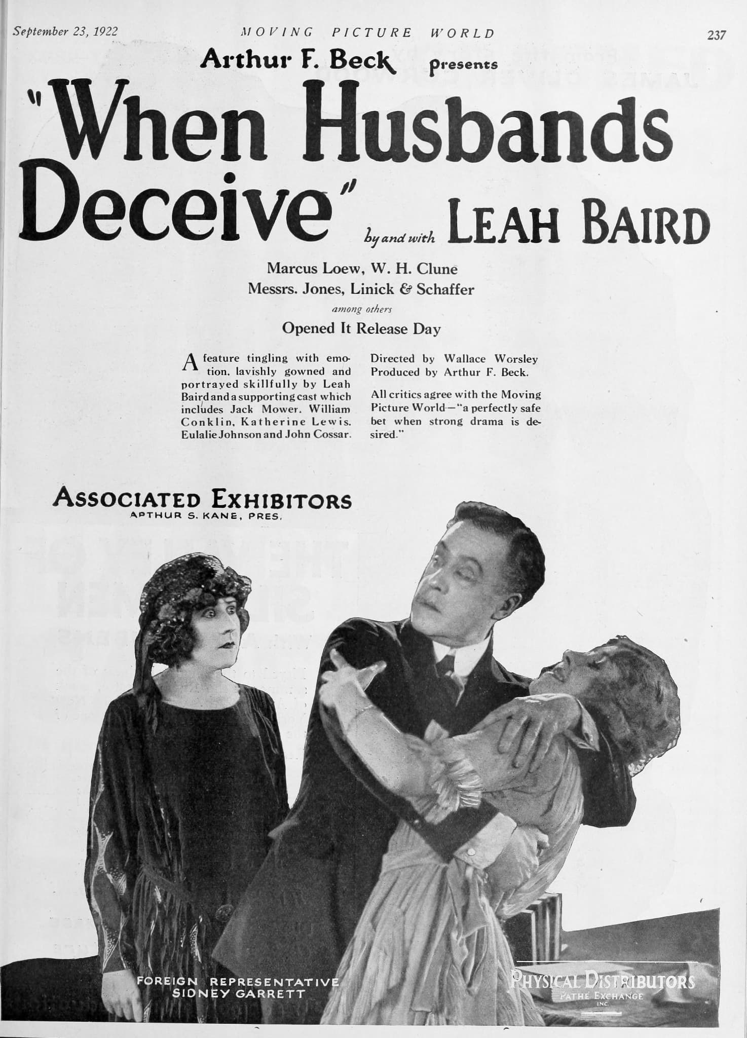 When Husbands Deceive poster – Cult Cinema