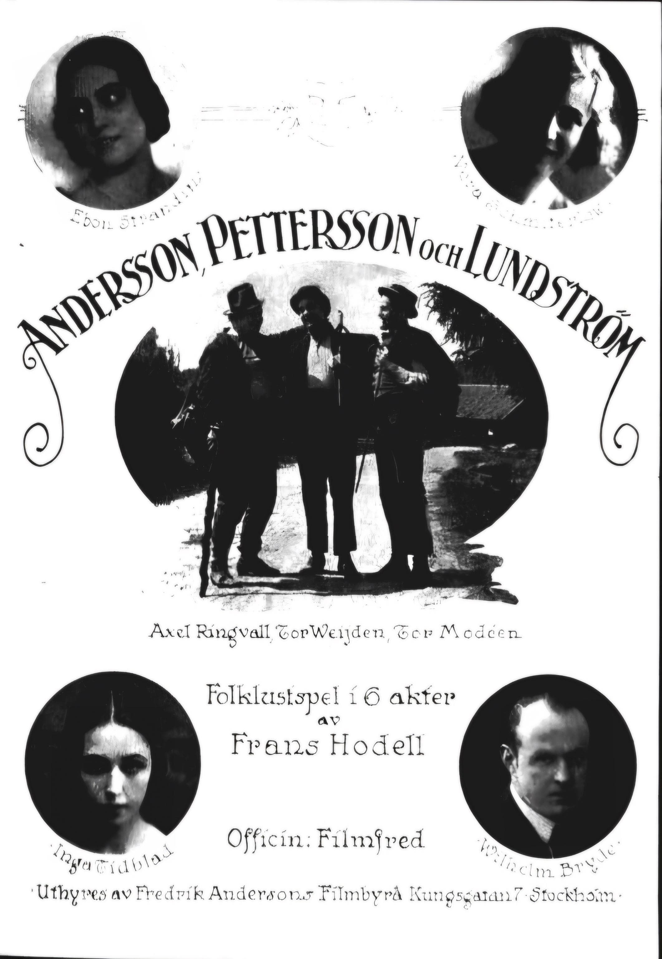 Andersson, Pettersson och Lundström (1923) film backdrop
