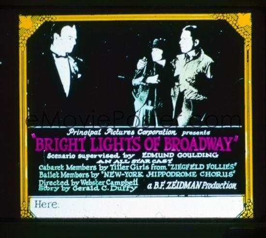 Bright Lights of Broadway poster