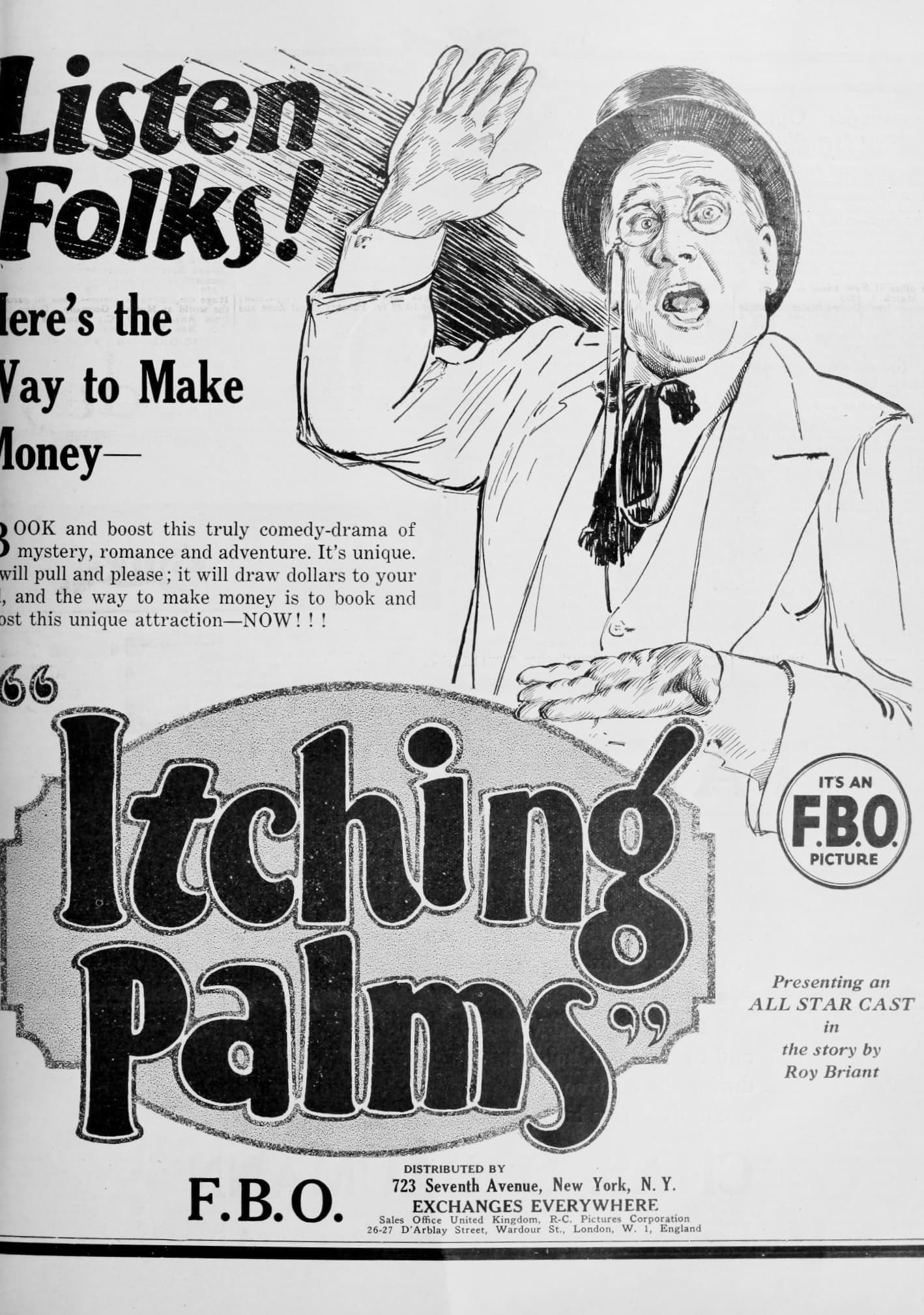 Itching Palms poster – Cult Cinema