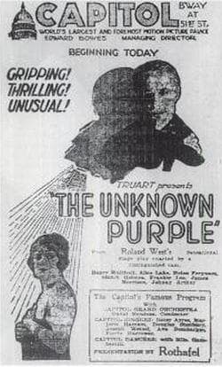 The Unknown Purple (1923) film backdrop