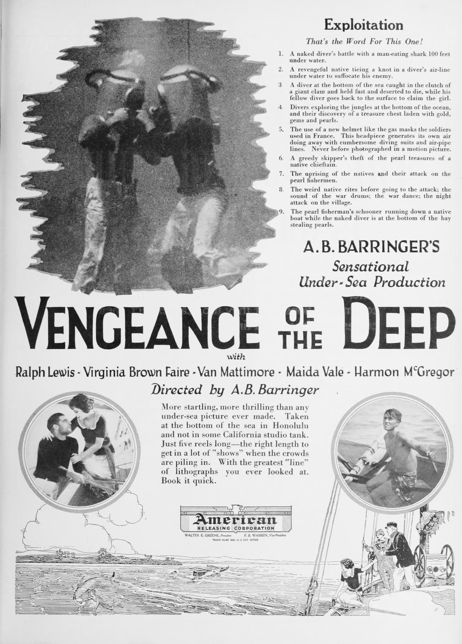 Vengeance of the Deep (1923) hero backdrop