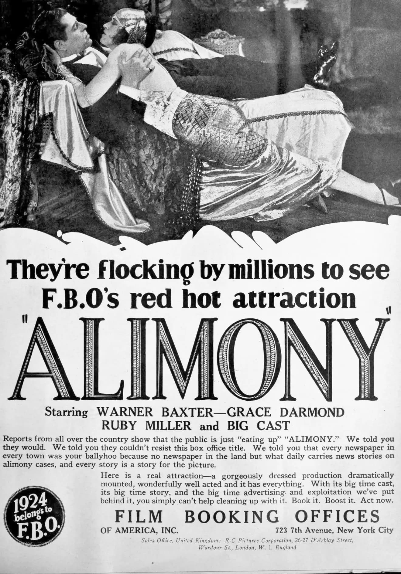Alimony (1924) film backdrop