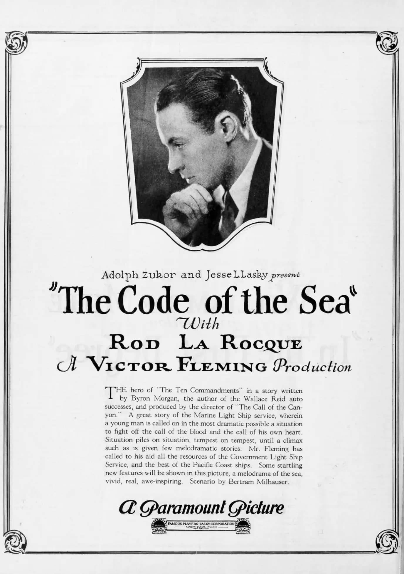 Code of the Sea (1924) film backdrop