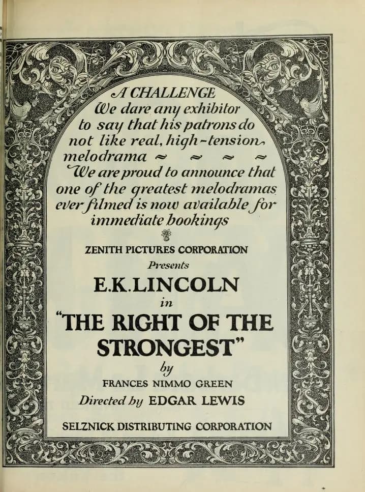 The Right of the Strongest poster