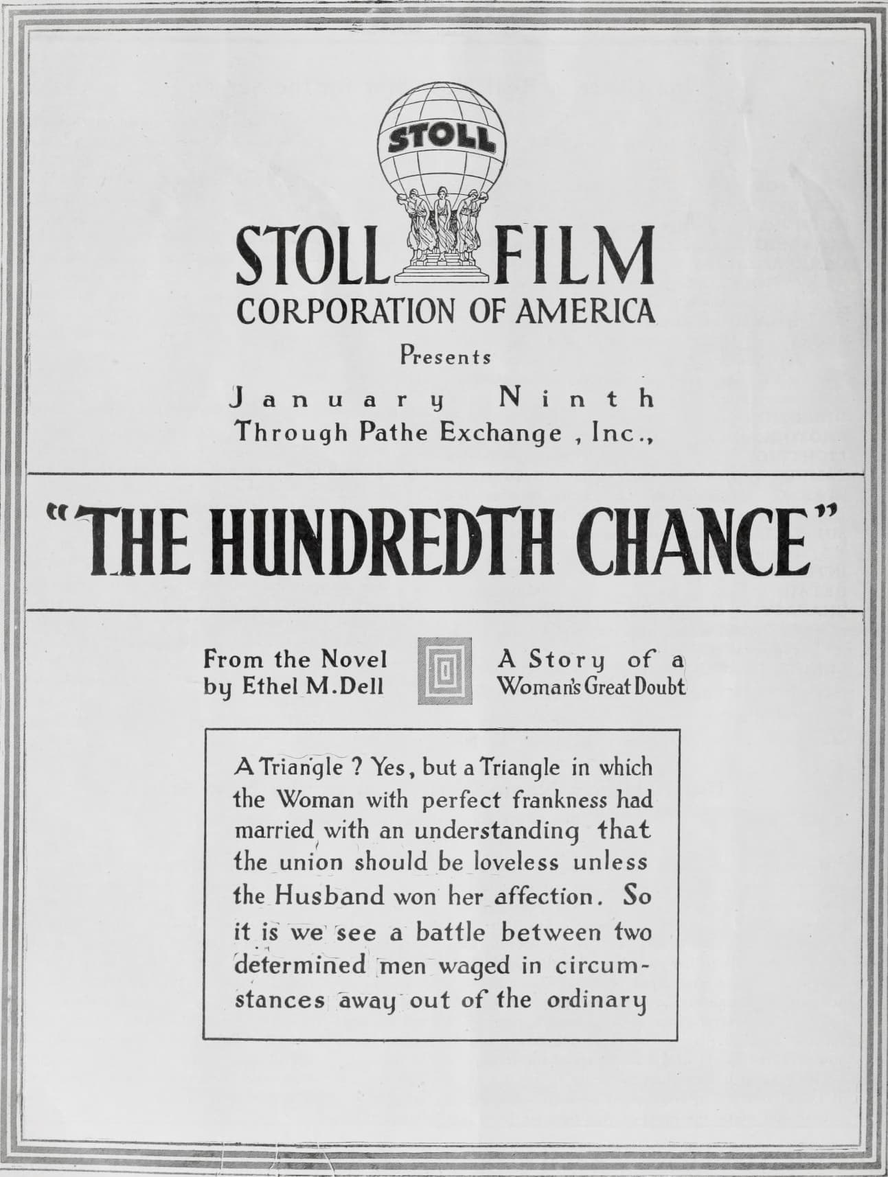 The Hundredth Chance poster – Cult Cinema