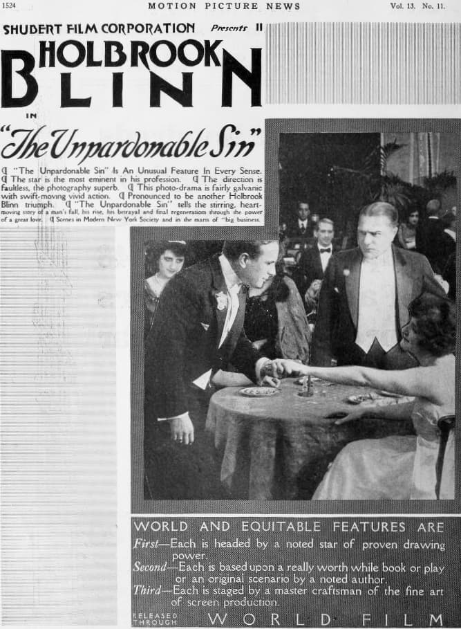 The Unpardonable Sin poster