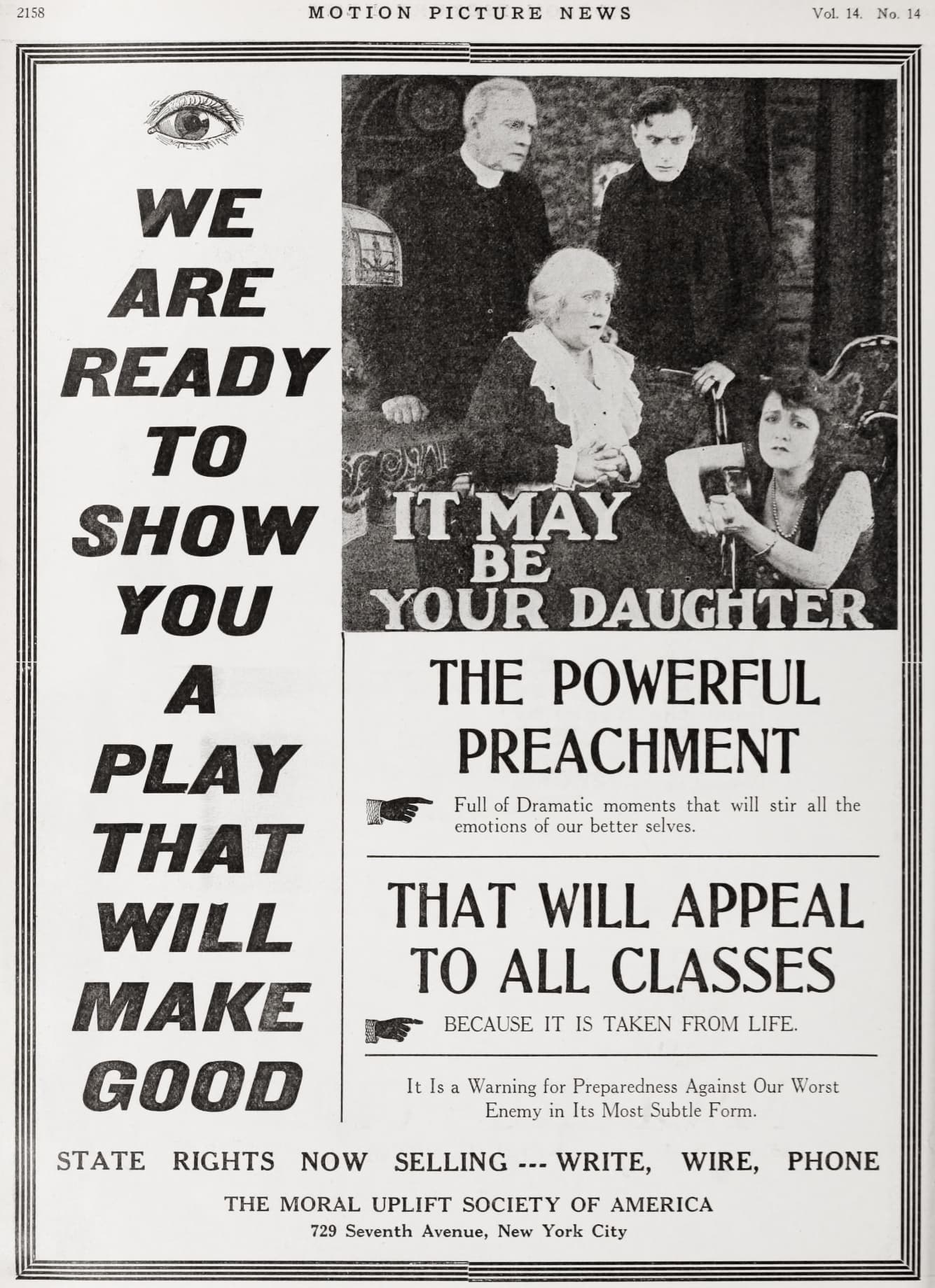 It May Be Your Daughter (1916) film backdrop