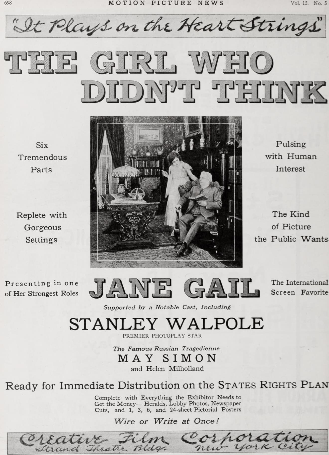 The Girl Who Didn't Think poster – Cult Cinema