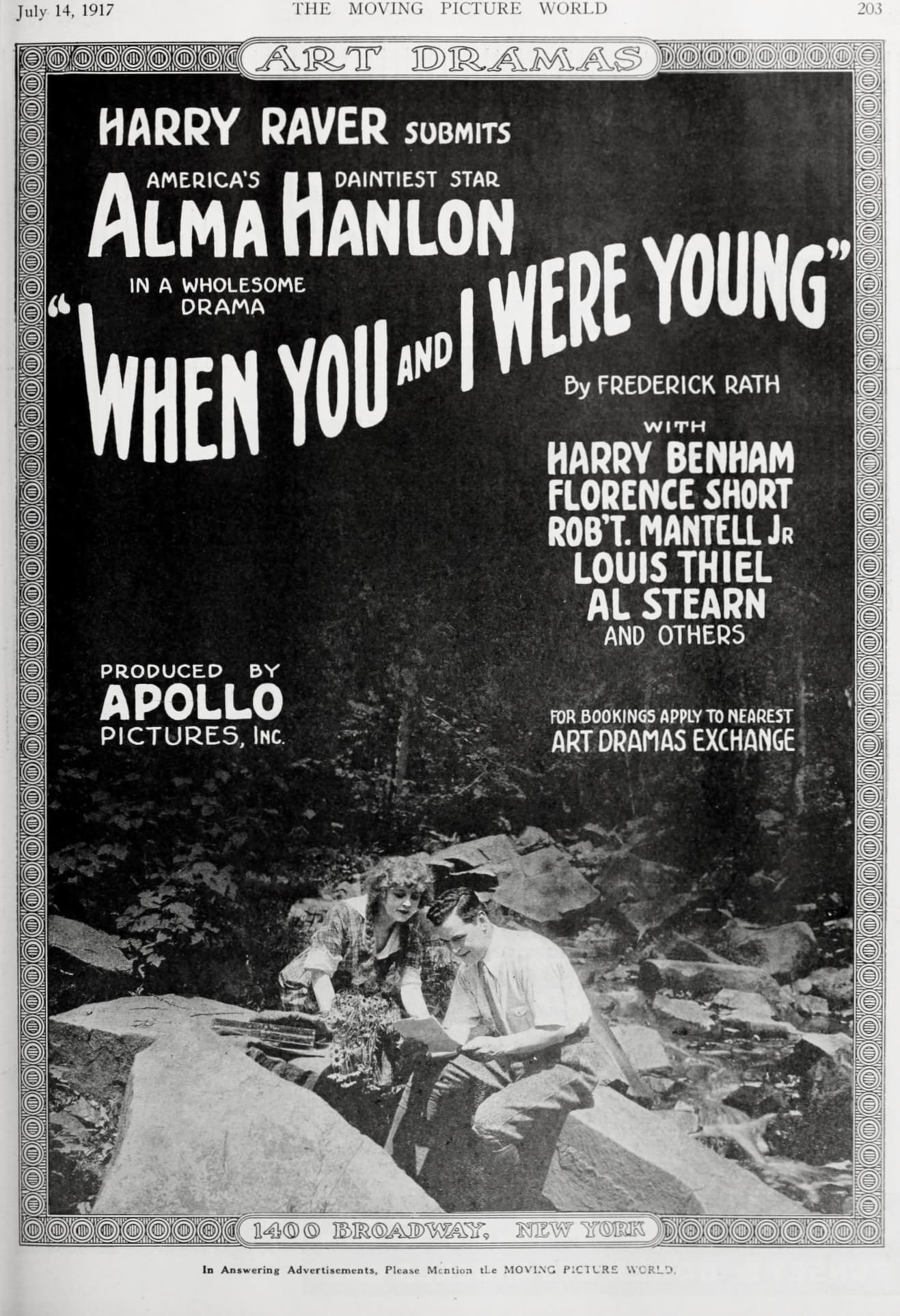 When You and I Were Young (1917) film backdrop