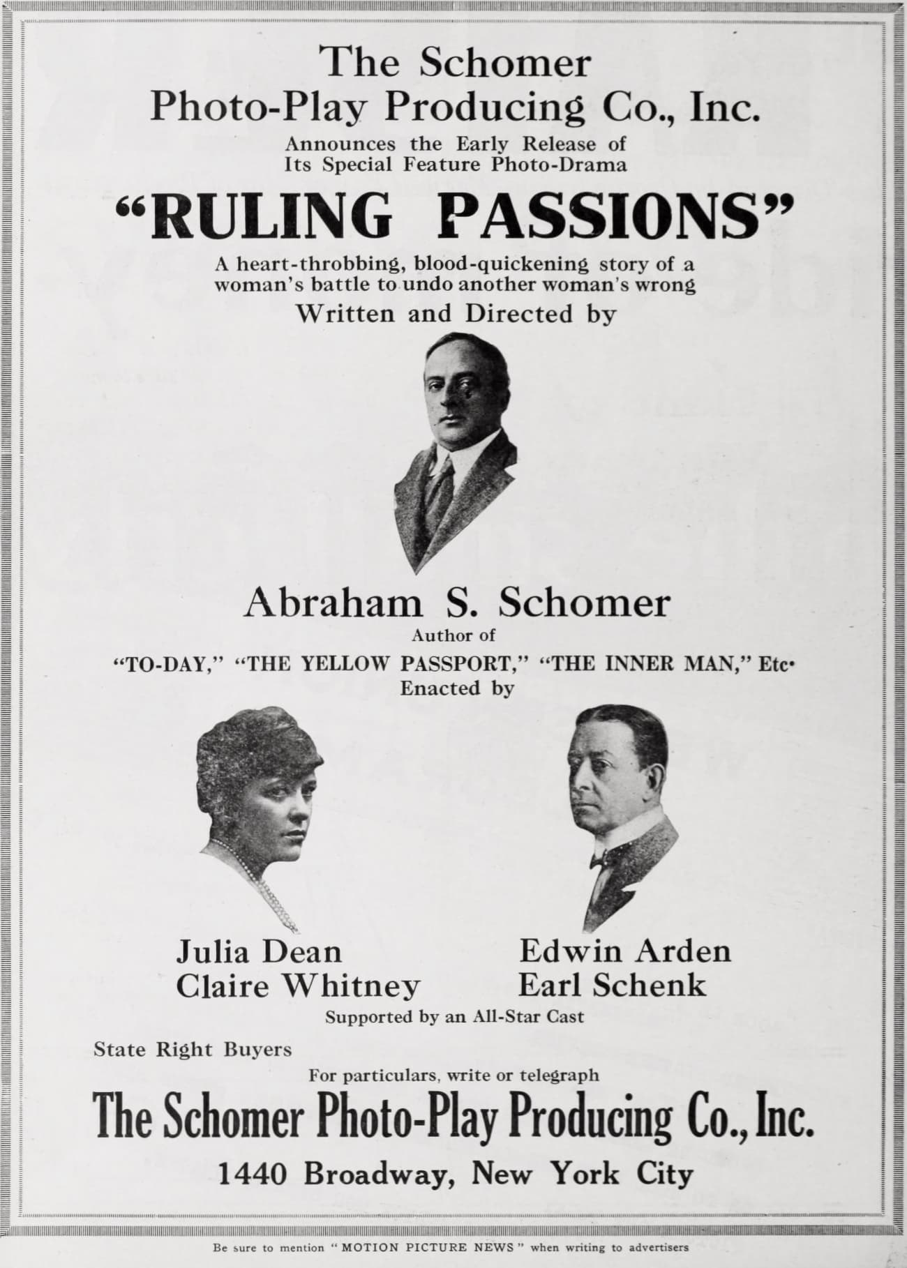 Ruling Passions (1918) film backdrop